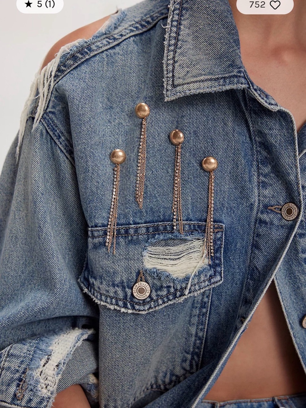 Free People Brandy Fringe Pin Set NWT Gold